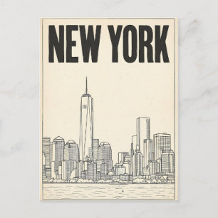 New York City travel postcard