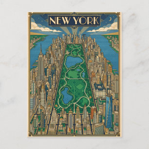 New York City travel postcard