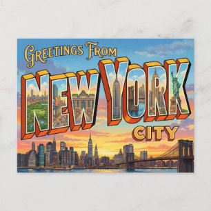 new york city travel postcards