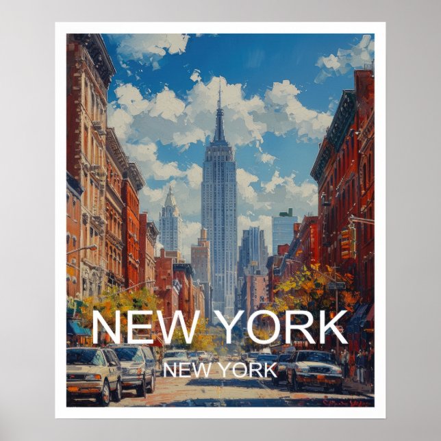 New York City Travel Poster Art Print Poster (Front)