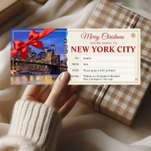 New York City Trip Christmas Reveal Gift Card