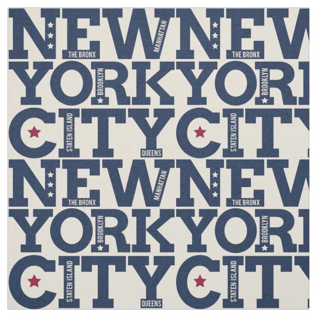 New York City Typography fabric (Swatch)