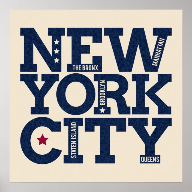 New York City Typography poster (Front)