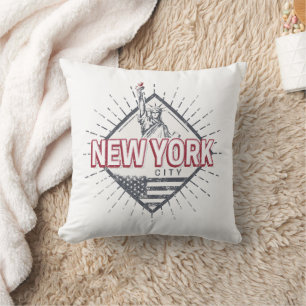 New York City United States Vintage USA Souvenir Cushion