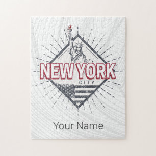New York City United States Vintage USA Souvenir Jigsaw Puzzle
