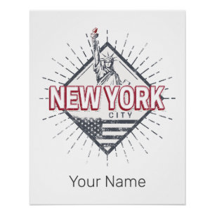 New York City United States Vintage USA Souvenir Poster