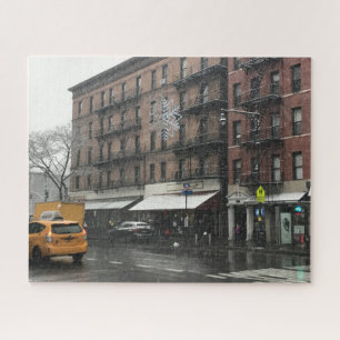 New York City Upper West Side Snow Photography Jigsaw Puzzle