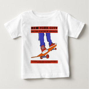 New York City, USA Cool Skateboard Baby T-Shirt