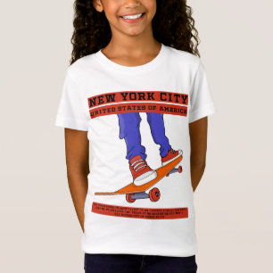 New York City, USA Cool Skateboard T-Shirt