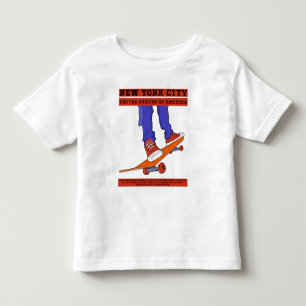 New York City, USA Cool Skateboard Toddler T-Shirt