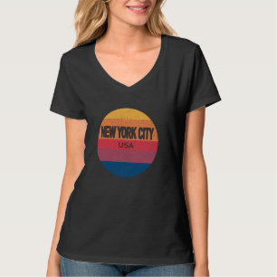 New York City USA Retro Sunset Souvenir T-Shirt