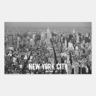 New York City USA skyline 1987 Rectangular Sticker