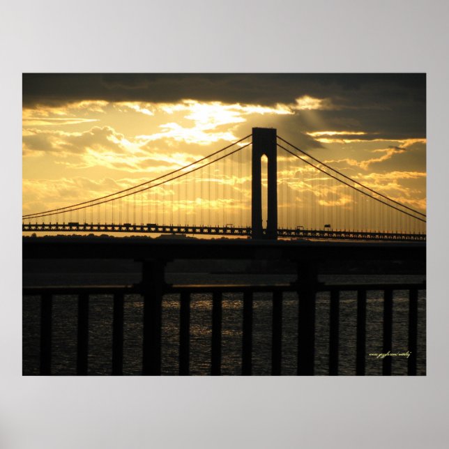 New York City Verrazano bridge photography poster (Front)