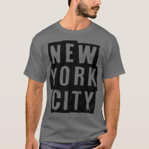 New York City Vintage Black Text T-Shirt