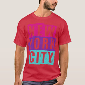 New York City Vintage Look Text T-Shirt
