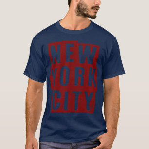 New York City Vintage Maroon Text T-Shirt