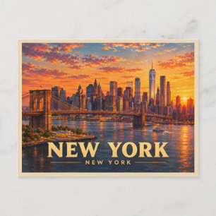 New York City Vintage Travel Postcard