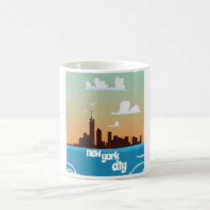 New York city vintage travel poster Coffee Mug