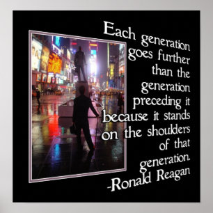 NEW YORK CITY W/ REAGAN QUOTE - FRAMED PRINT