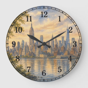 New York City Wall Clock — Skyline Design