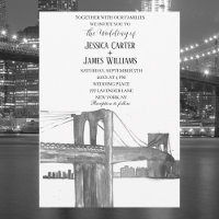 New York City Watercolor Destination Chic Wedding