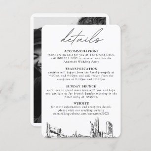 New York City Wedding Details Enclosure Card