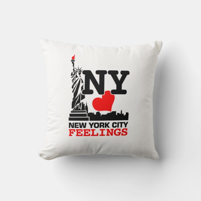 New York City White Pillow (Front)
