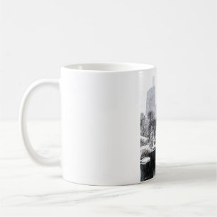 New York City Winter in Central Park Skyline Art Coffee Mug