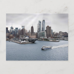 New York City with sun rays Postcard