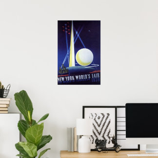 New York City World's Fair in 1939, Vintage Travel Poster