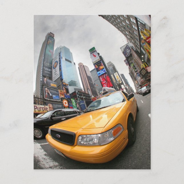 New York City Yellow Cab Postcard (Front)