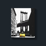 New York City Yellow Taxi Brooklyn Bridge Pop Art Canvas Print<br><div class="desc">Nyc New York City Yellow Taxi Brooklyn Bridge Pop Art Canvas Art Print.</div>