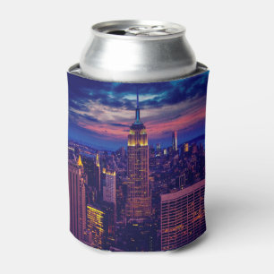 New York Cityscape at Night Can Cooler