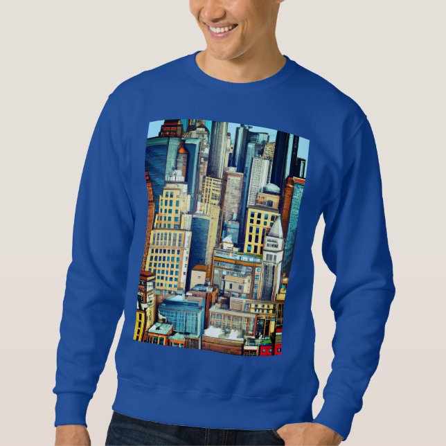 New York Cityscape Illustration  Sweatshirt (Front)