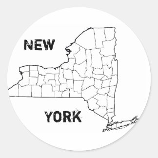 New York Classic Round Sticker