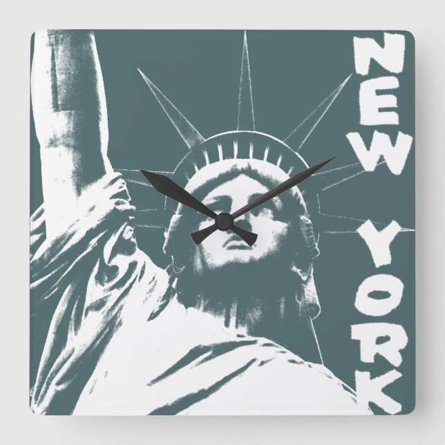 New York  Clock Statue of Liberty Wall Clock (Front)