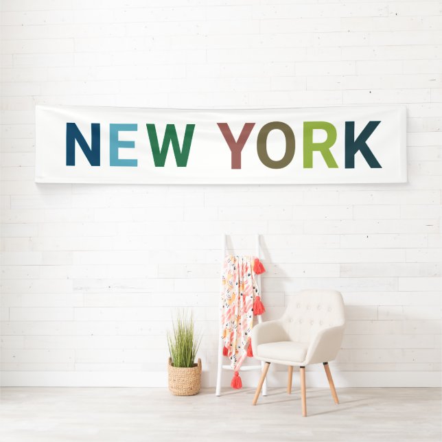 New York Colourful Text       Banner (Insitu)