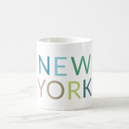 New York Colourful Text   Coffee Mug