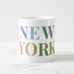 New York Colourful Text    Large Coffee Mug<br><div class="desc">New York Colourful Text design</div>