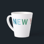 New York Colourful Text           Latte Mug<br><div class="desc">New York Colourful Text design</div>