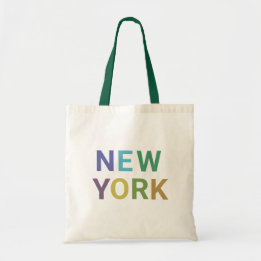 New York Colourful Text       Tote Bag
