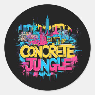 New York Concrete Jungle  Classic Round Sticker