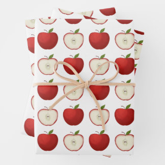 New York Country Apple Hudson Valley Apple Picking Wrapping Paper Sheet