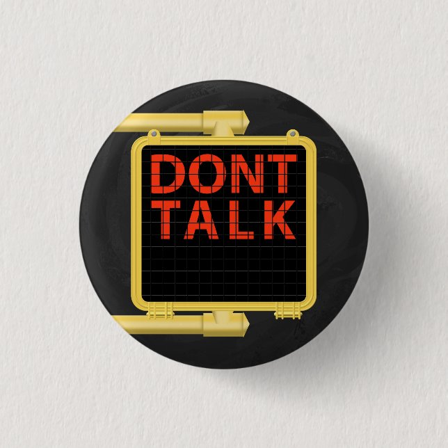 New York Crosswalk Sign Talk 3 Cm Round Badge (Front)
