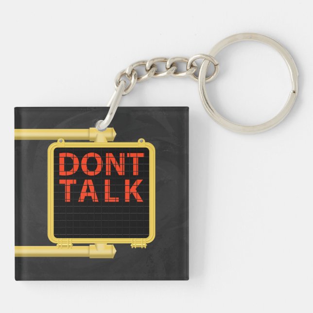 New York Crosswalk Sign Talk Key Ring (Back)