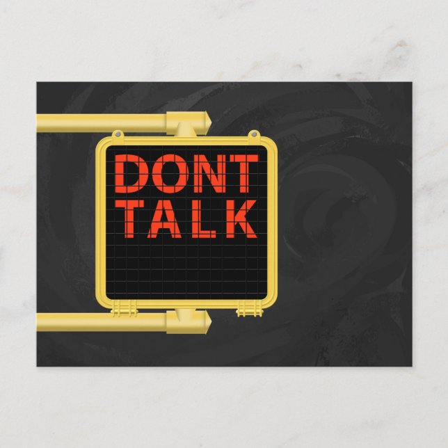 New York Crosswalk Sign Talk Postcard (Front)