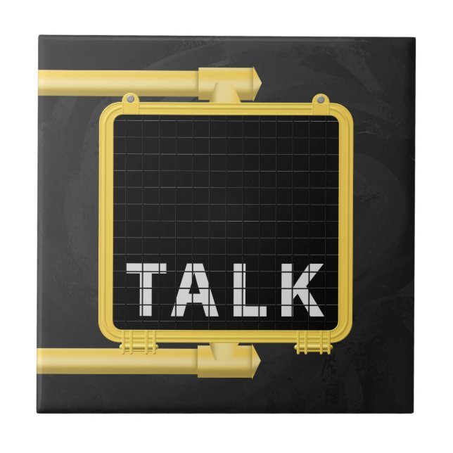 New York Crosswalk Sign Talk Tile (Front)