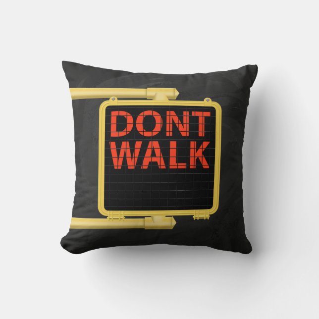 New York Crosswalk Sign Walk Cushion (Front)