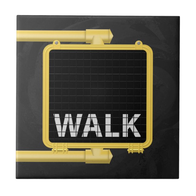 New York Crosswalk Sign Walk Tile (Front)