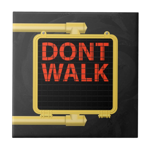 New York Crosswalk Sign Walk Tile (Front)